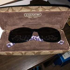 COACH Sunglasses l Black with Purple accent